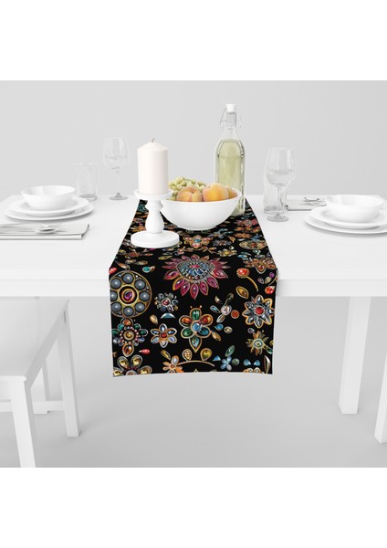 Dijital Baskılı Runner - Çiçek Desenli - 140X40 cm fiyatları