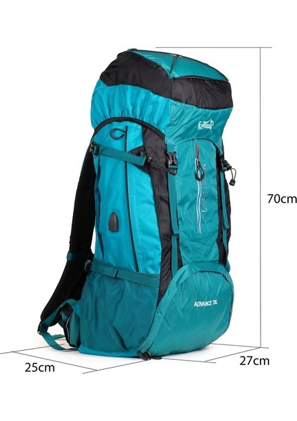 Mükemmel Denge, Maksimum Dayanıklılık: Profesyonel Dağcı Sırt Çantası 70 Litre Mavi indirimleri