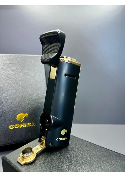 3 Torch Pürmüz Alevli Puro Sehpası ve Delicili Premium Çakmak modelleri