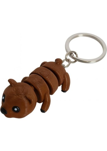 3D Baskı Hareketli Sevimli Ayı Anahtarlık