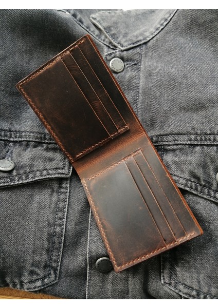 Hakiki Deri Klasik Cüzdan El Yapımı Erkek Cüzdan MC23