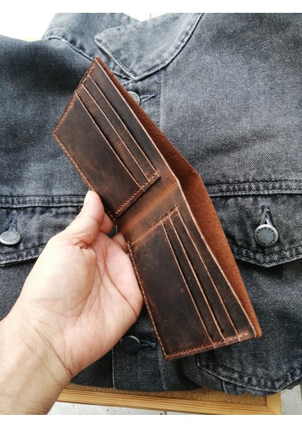 Hakiki Deri Klasik Cüzdan El Yapımı Erkek Cüzdan MC23 fırsatları