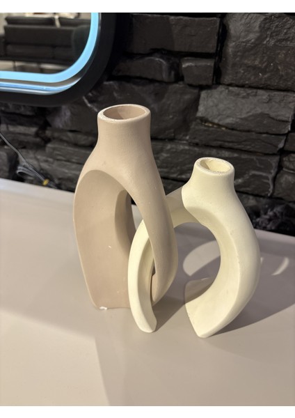 Ikili Kucaklaşan Soyut Dekoratif Vazo Seti modelleri