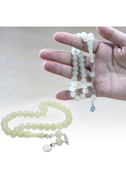 Kararmaz Metal Tuğra Püsküllü Küre Kesim Şeffaf Renk Kedigözü Tesbih fiyatları