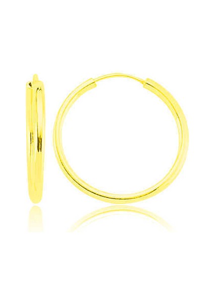 ​Gümüş Altın Kaplama Halka Küpe