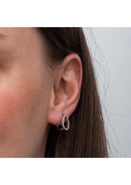 Gümüş Beyaz Taşlı Damla Kadın Küpe fırsatları