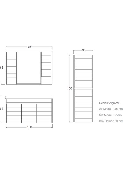 Vesta Boy Dolabı modelleri