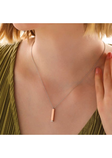 Gümüş Isim Yazılabilen Açılır Çubuk Kadın Kolye fiyatları