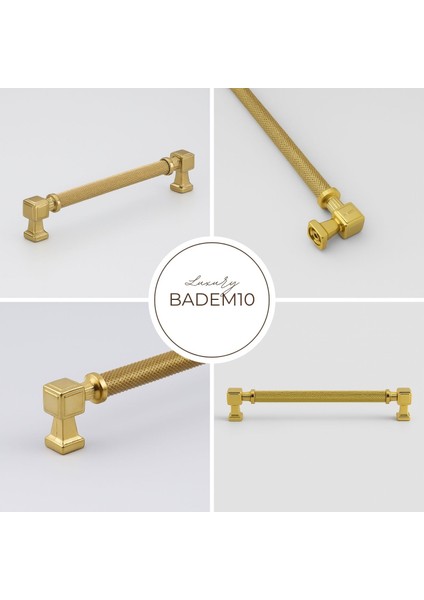 Talas Tırtıklı Gold Altın 256 mm Metal Kulp Kapak Kulpu Dayanıklı Mobilya Çekmece Dolap Kulpları fiyatları