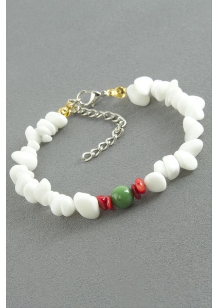 Sedef Kırık Doğaltaşlı Bileklik