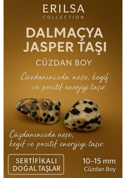 Sertifikalı Dalmaçya Jasper Taşı Kütle 10-15 mm – Neşe Keyif ve Denge Enerjisi Taşı