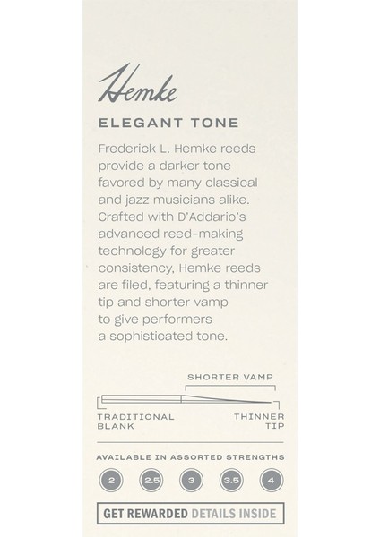 Rico Hemke RHKP5TSX350 Tenor Saksafon Kamışı No:3,5 fiyatları