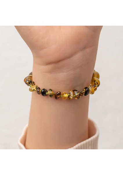 Bebek Damla Kehribar Bileklik