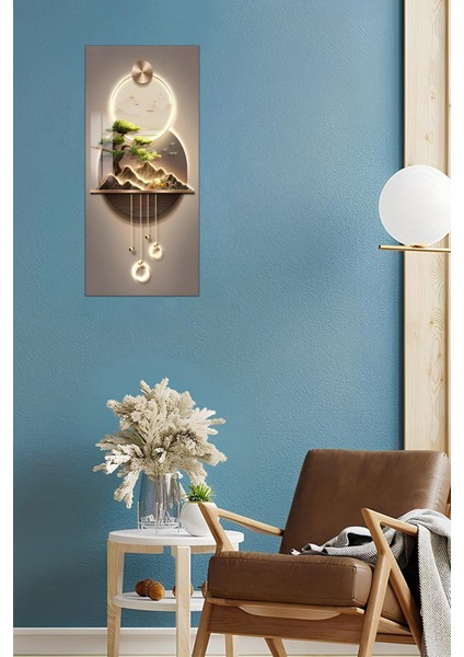 Doğa ve Işık Dengesi Temalı Temperli Cam Dik Tablo 30X60 cm Ebadında Uv Baskı - DCT031 modelleri