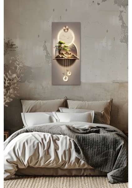 Doğa ve Işık Dengesi Temalı Temperli Cam Dik Tablo 30X60 cm Ebadında Uv Baskı - DCT031 indirimleri