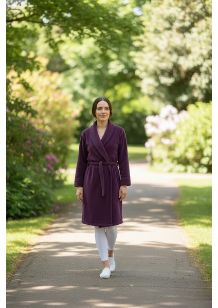 Lumor Şal Yaka Wellsoft Peluş Yumuşak Sabahlık | Mor S/m indirimleri