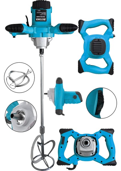 Alman 2800 Watt Bakır Sargı 6 Kademeli Alçı Boya ve Harç Karıştırıcı Mikser Mvi fiyatları