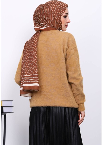 Bisküvi Bisiklet Yaka Angora Yumoş Triko Kazak fırsatları