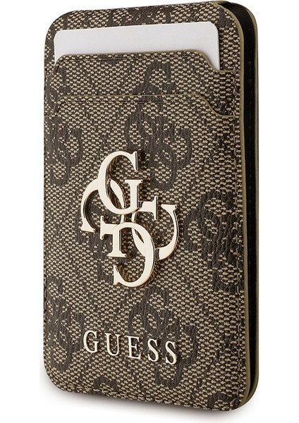 iPhone 17 Pro Uyumlu Kılıf Guess Lisanslı M-Safeli 4g Metal Büyük Logolu Kartlıklı Kapak Kahverengi fırsatları