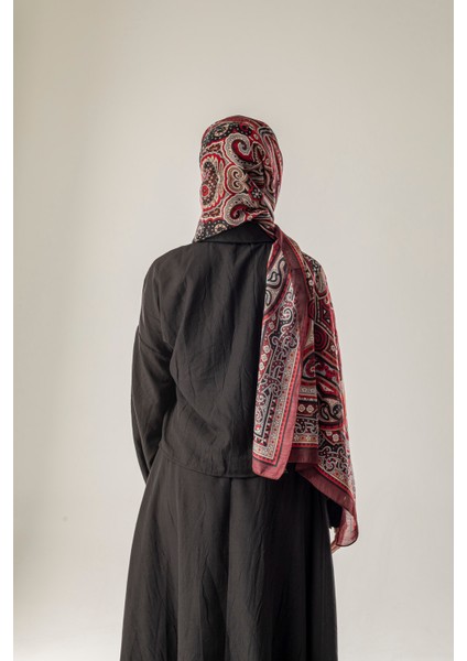 Kor Etnik Desen Kehribar Şal modelleri