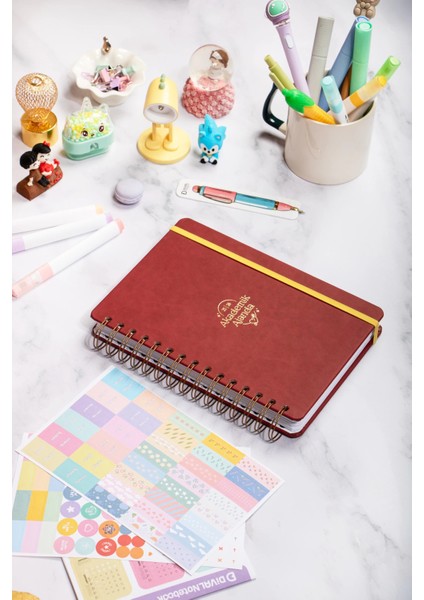 12'li Öğretmenler Günü Akademik Ajanda Hediye Seti - 15X21 cm - Kumaş ve Vegan Deri indirimleri