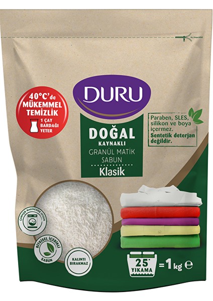 3 Adet Duru Granül Sabun Klasik 1000 G