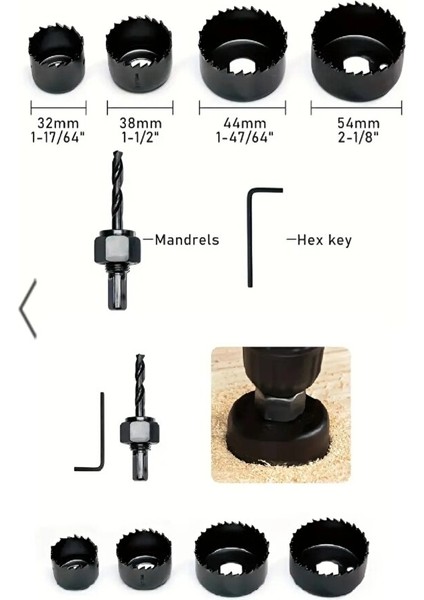 6 Parça Profesyonel Panç Seti Ahşap Kartonpiyer Sunta Alçıpan Delici Testere Seti fiyatları
