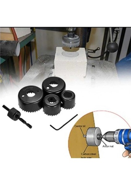 6 Parça Profesyonel Panç Seti Ahşap Kartonpiyer Sunta Alçıpan Delici Testere Seti fırsatları