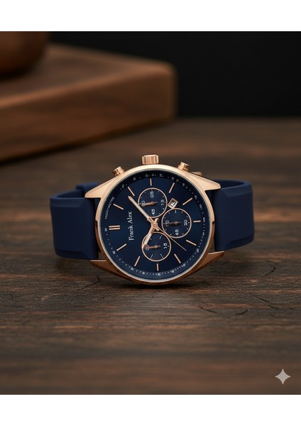 Erkek Kol Saati Bakır Renk, Mavi Kadran - Şık Metal Kordon, 2 Yıl Garantili fiyatları