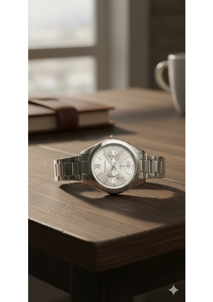 Kadın Kol Saati Gümüş Renk, Gümüş Kadran - Şık Metal Kordon, 2 Yıl Garantili fiyatları