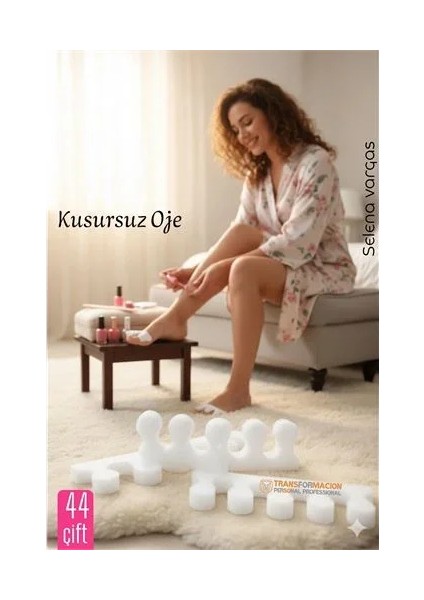 44 Çift Oje Sürme Aparat - Parmak Ayırıcı Sünger Esnek Ayak Aparatı