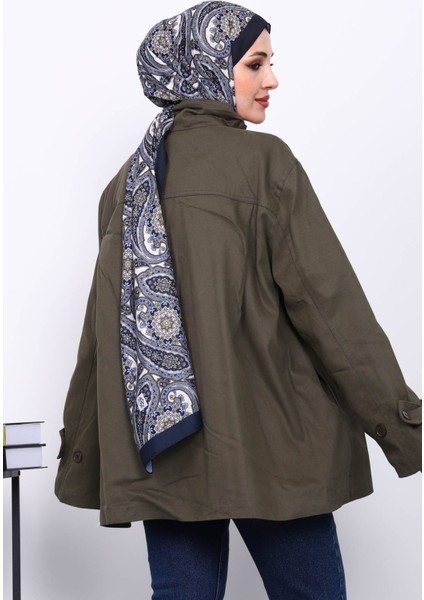 Haki Düğmeli Astarlı Gabardin Ceket fırsatları