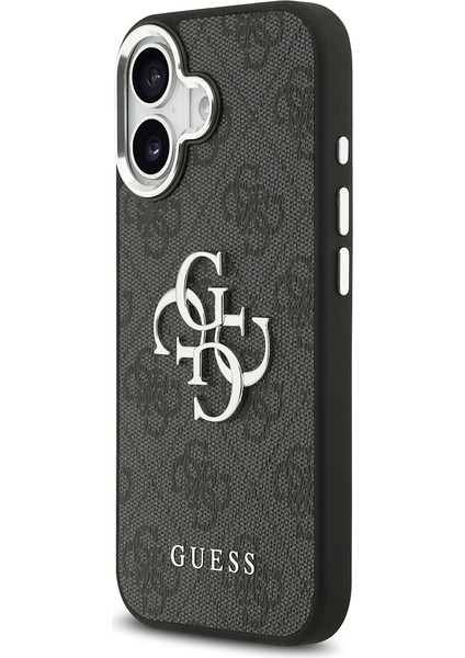iPhone 17 Kılıf Guess Lisanslı Gümüş Kamera Çerçeveli 4g Desenli Büyük 4g ve Yazı Logolu Kapak Siyah fiyatları
