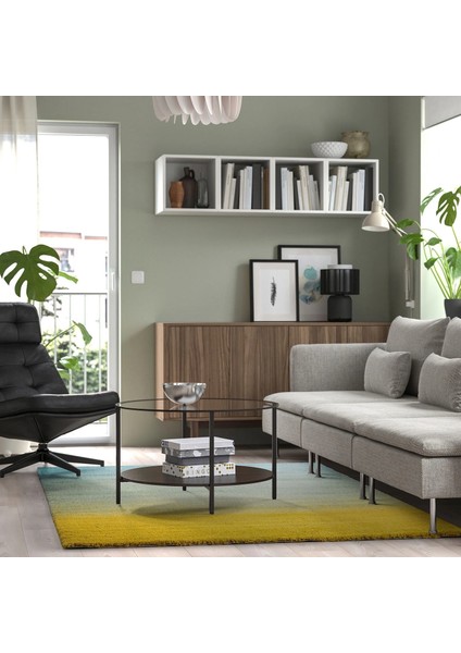 Hotellrum Büyük Halı Mavi Yeşil Sarı 160 x 230 cm Dikdörtgen Uzun Tüylü indirimleri