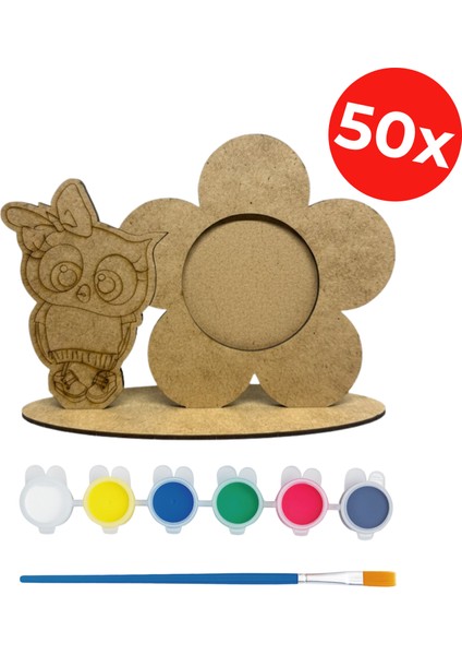 Toplu Baykuş Boyama Etkinlik Seti - Okul, Anaokulu, Kurslar Için Aktivite (50 Adet) modelleri