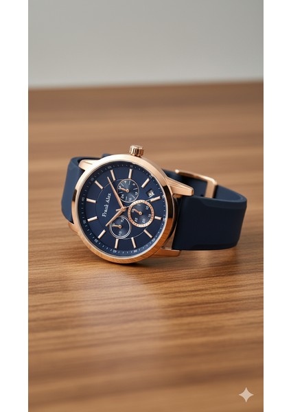 Erkek Kol Saati Bakır Renk, Mavi Kadran - Şık Metal Kordon, 2 Yıl Garantili fiyatları