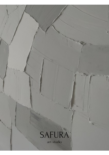 Dokulu Tablo – El Yapımı 3 Boyutlu Alçı Minimalist Dekor, Modern Iskandinav Duvar Sanatı (Asimetri) modelleri