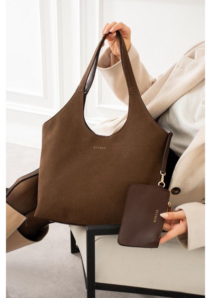 Süet Deri Kadın Çantası