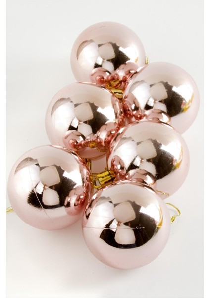 6 Adet Cici Top Yılbaşı Ağaç Süsü 6 cm