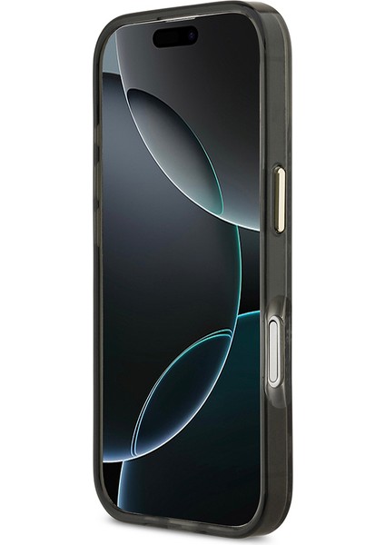 iPhone 17 Uyumlu Kılıf Guess Lisanslı M-Safe Şarj Özellikli Yazı Logolu Python Desenli Kapak Siyah indirimleri