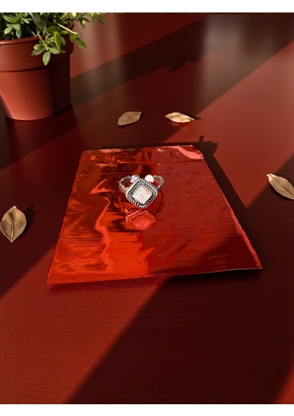 Doğal Taş Ayarlamalı Paslanmaz Çelik Yüzük