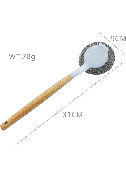 Bambu Saplı Paslanmaz Çelik Tel Fırça Tava ve Tencere Temizleyici indirimleri