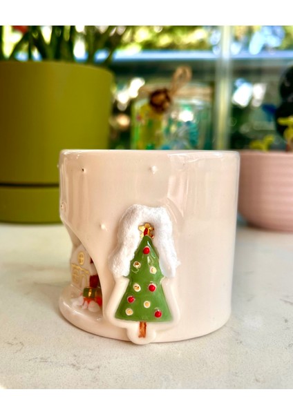 El Yapımı Seramik Gerçek 24K Altın Dekorlu Yılbaşı Ev Kupa fiyatları