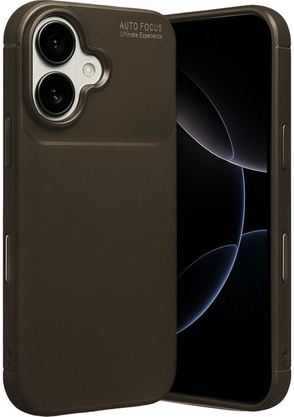 Apple iPhone 17 Uyumlu Kılıf Karbon Tasarım Kamera Korumalı Silikon Telefon Kılıfı Kapak