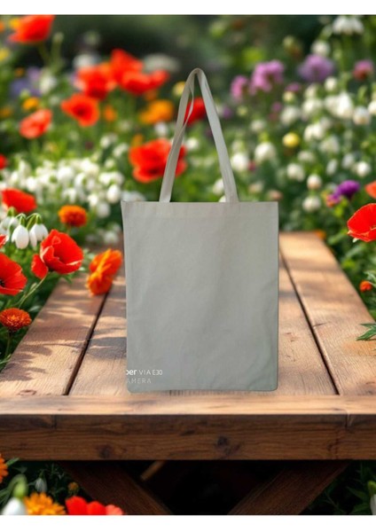 50X55 cm Uzun Saplı Pamuklu Kanvas Bez Çanta - Ekolojik ve Dayanıklı Alışveriş Çantası indirimleri