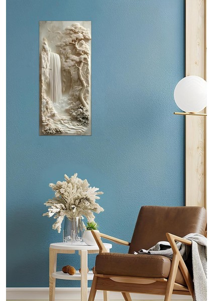 Şelale ve Doğa Manzaralı Temperli Cam Dik Tablo – 30X60 cm Uv Baskı - DCT055 modelleri