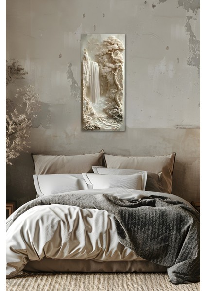 Şelale ve Doğa Manzaralı Temperli Cam Dik Tablo – 30X60 cm Uv Baskı - DCT055 indirimleri