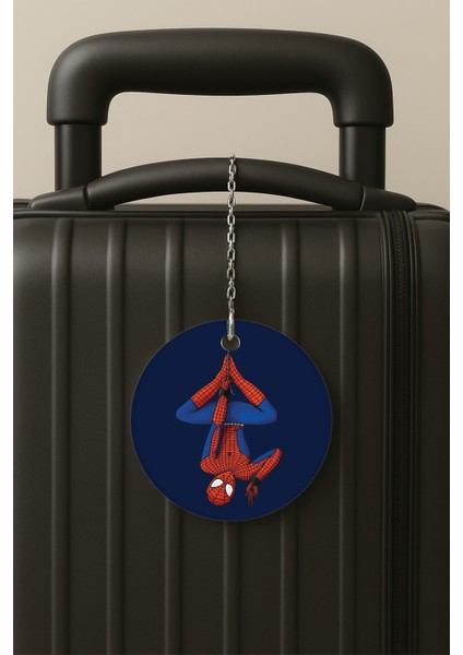 Spider Desenli Uv Baskılı Pleksi Bavul Etiketi Seyahat Tatil Valiz Etiketi