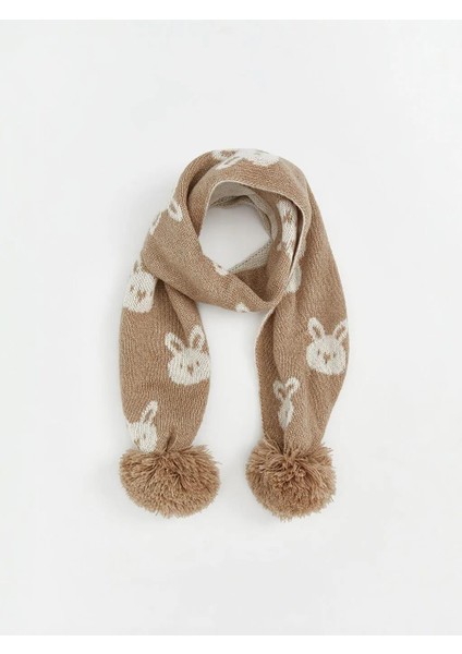 Ponpon Detaylı Kız Bebek Atkı (W5)