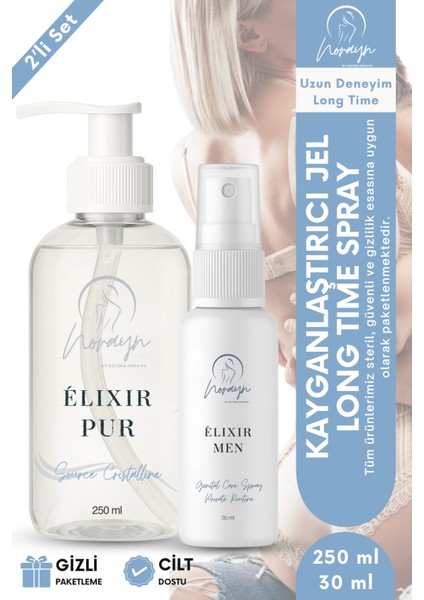 Kayganlaştırıcı Jel 250 ml + Long Time Spray 30 ml – 2’li Set (Long Night)